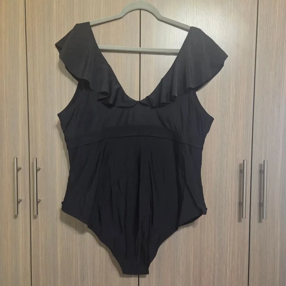 Black Kids One Piece Swimsuit